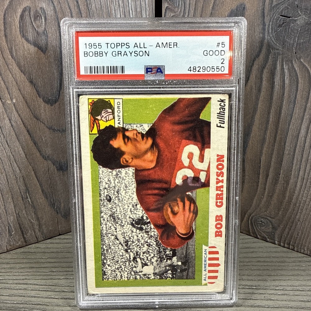 1955 Topps 5 Bobby Grayson ROOKIE card PSA 2 - 70‎ Years Old